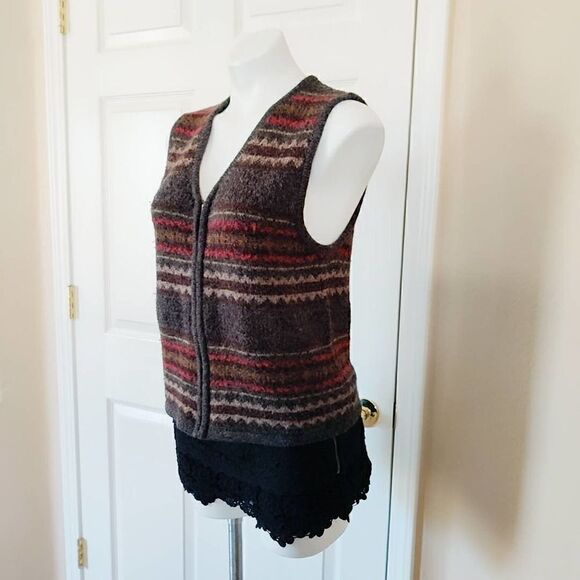 Target southwestern wool blend zip front vest sz S - Picture 3 of 9